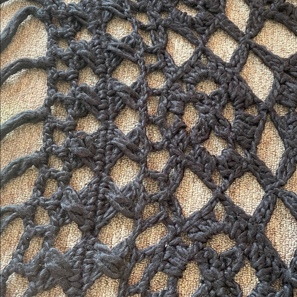 Stevie Nick’s style bohemian Black Crochet Shawl - Picture 6 of 6